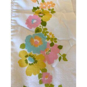 Vtg Penney's Fashion Manor Flower Power Pillowcase Set 2 Eyelet Detail 1960s